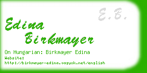 edina birkmayer business card